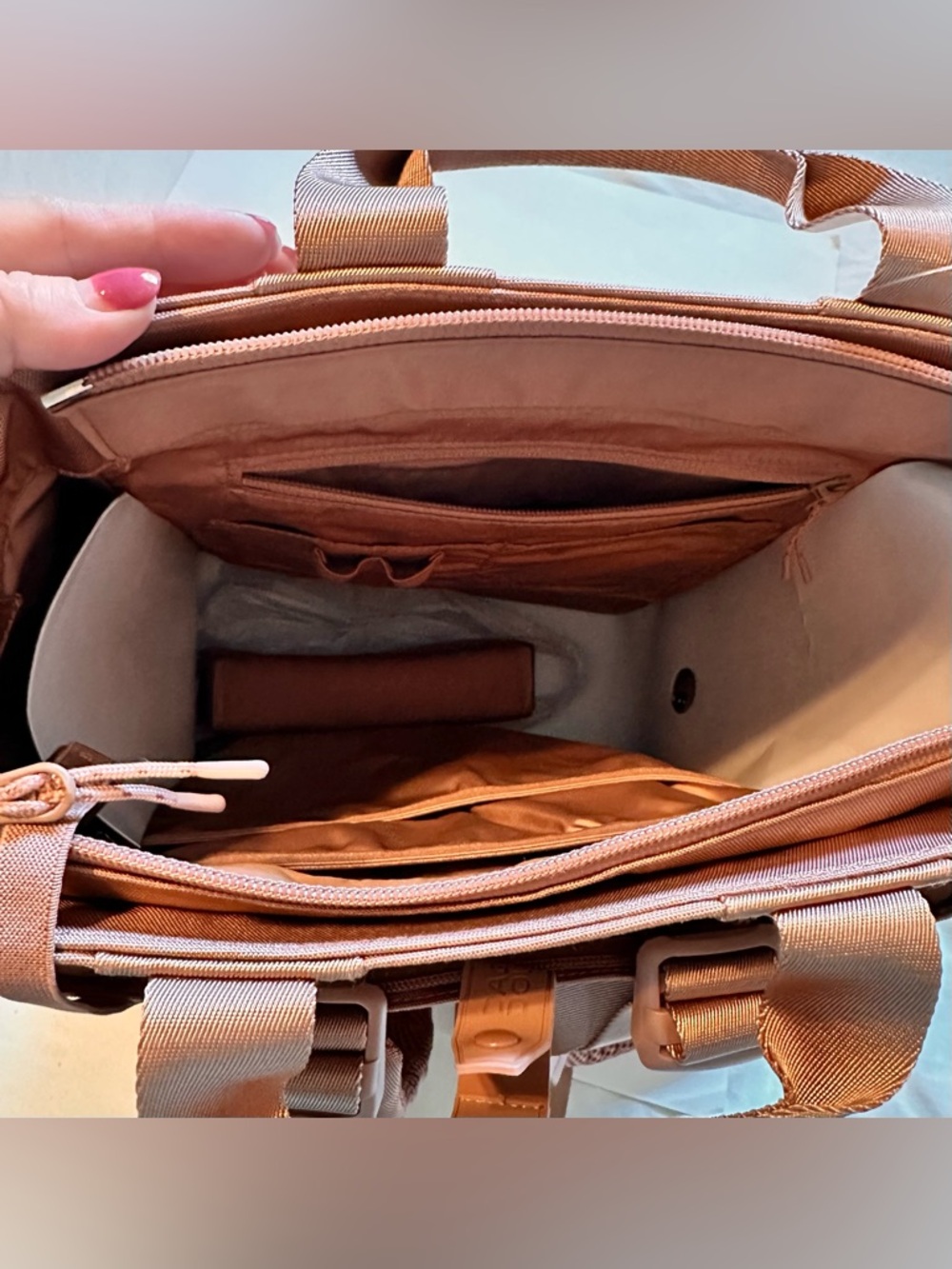 NWT! Dagne Dover Petra Convertible Tote in Warm Dust - Picture 14 of 15